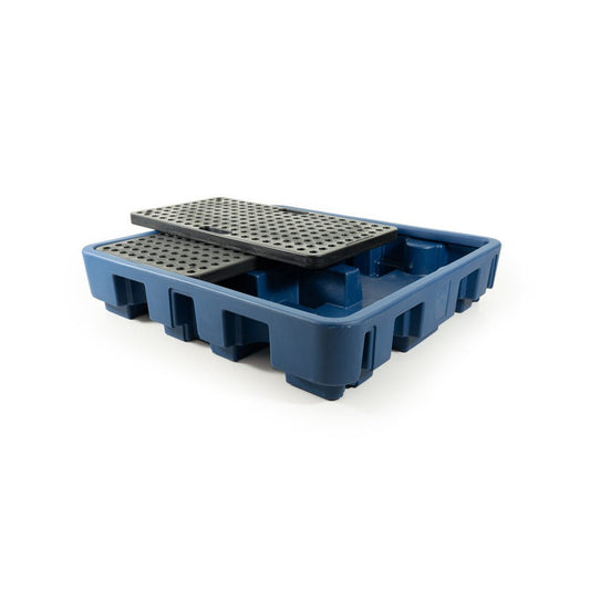 Chemische opvangbak, 280x1290x1380 mm, blauw