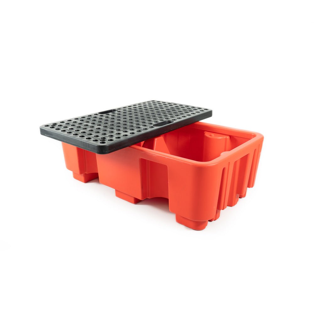 Chemische opvangbak, 440x1300x750 mm, rood