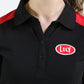 Polo dames zwart - rood
