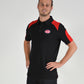 Polo heren zwart - rood