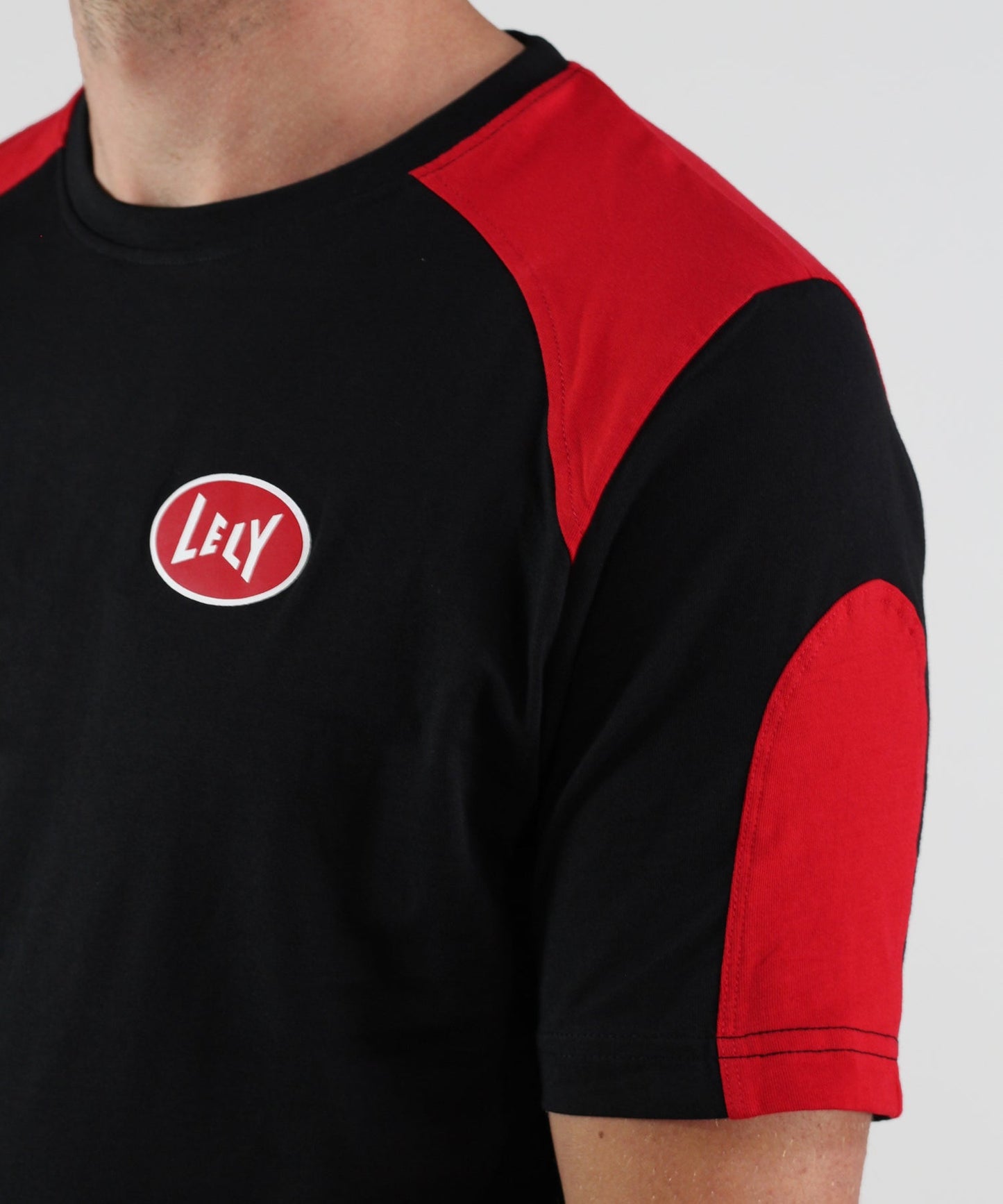 T-shirt unisex zwart - rood