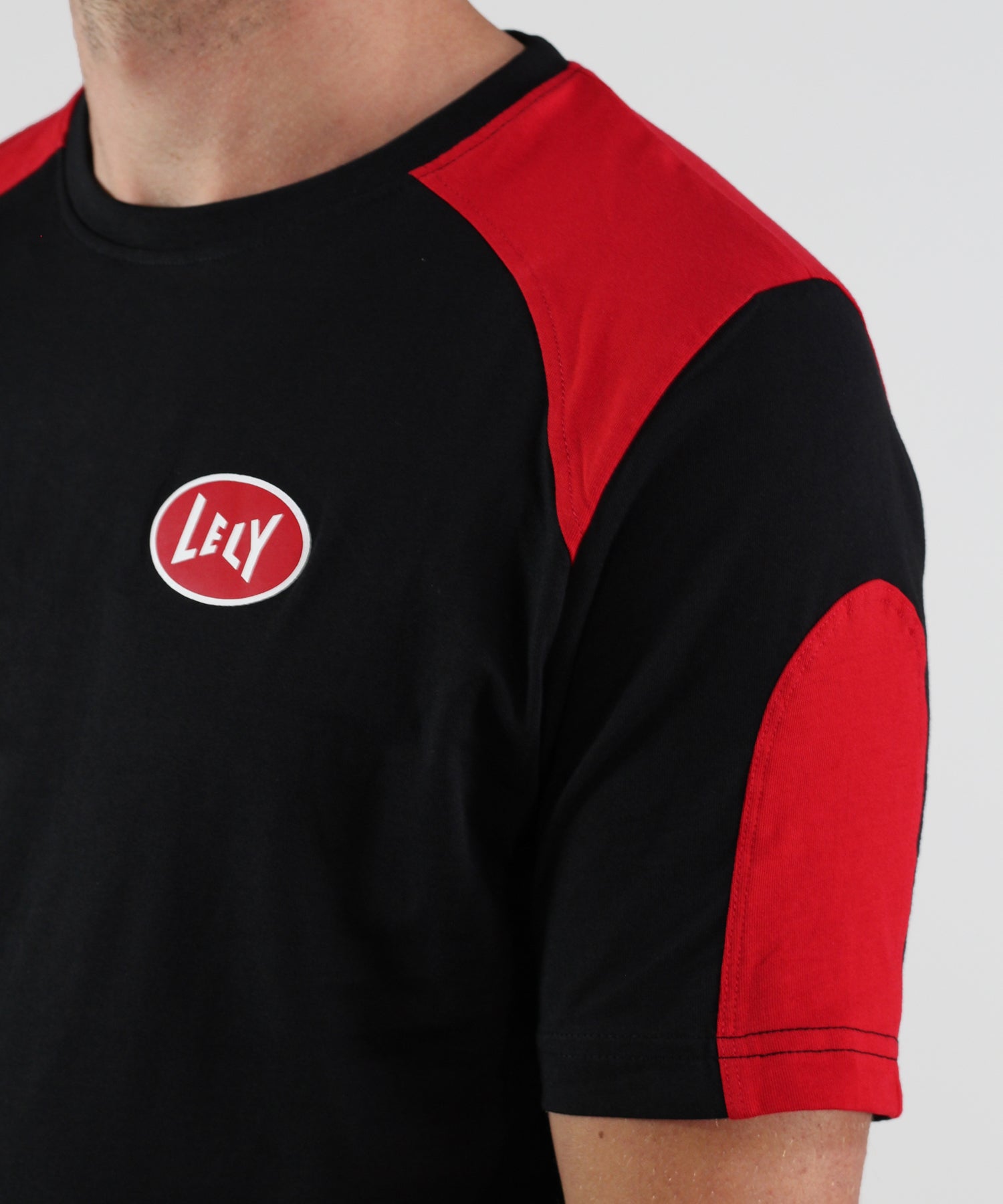 T-shirt unisex zwart - rood