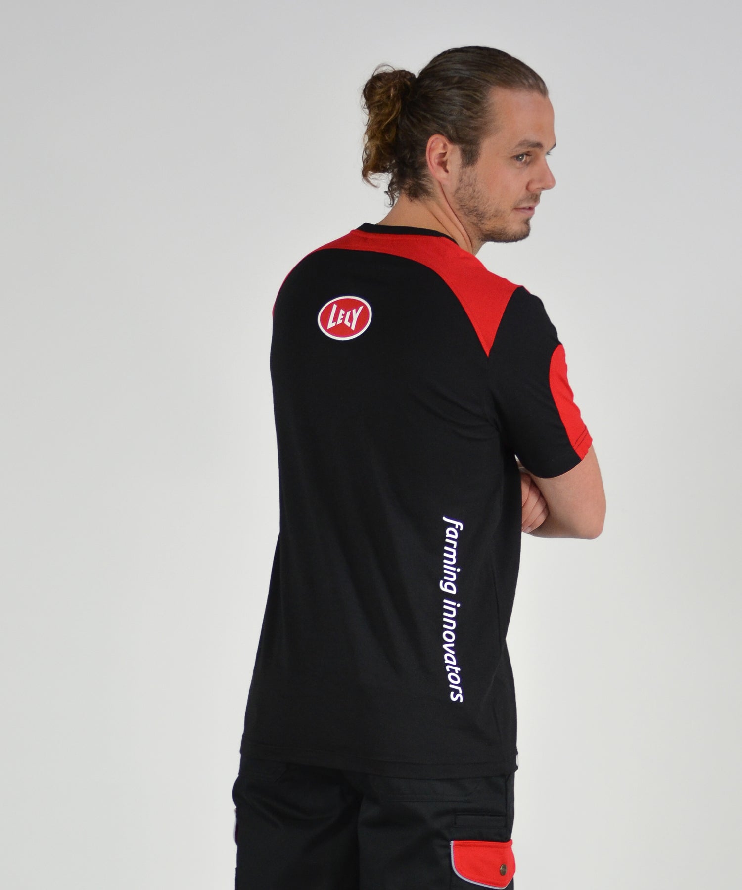 T-shirt unisex zwart - rood