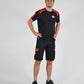 T-shirt unisex zwart - rood