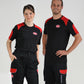 T-shirt unisex zwart - rood