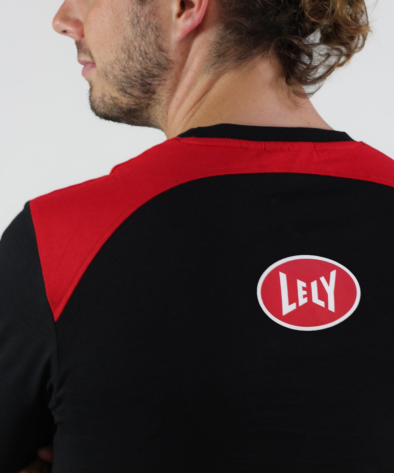 T-shirt unisex zwart - rood