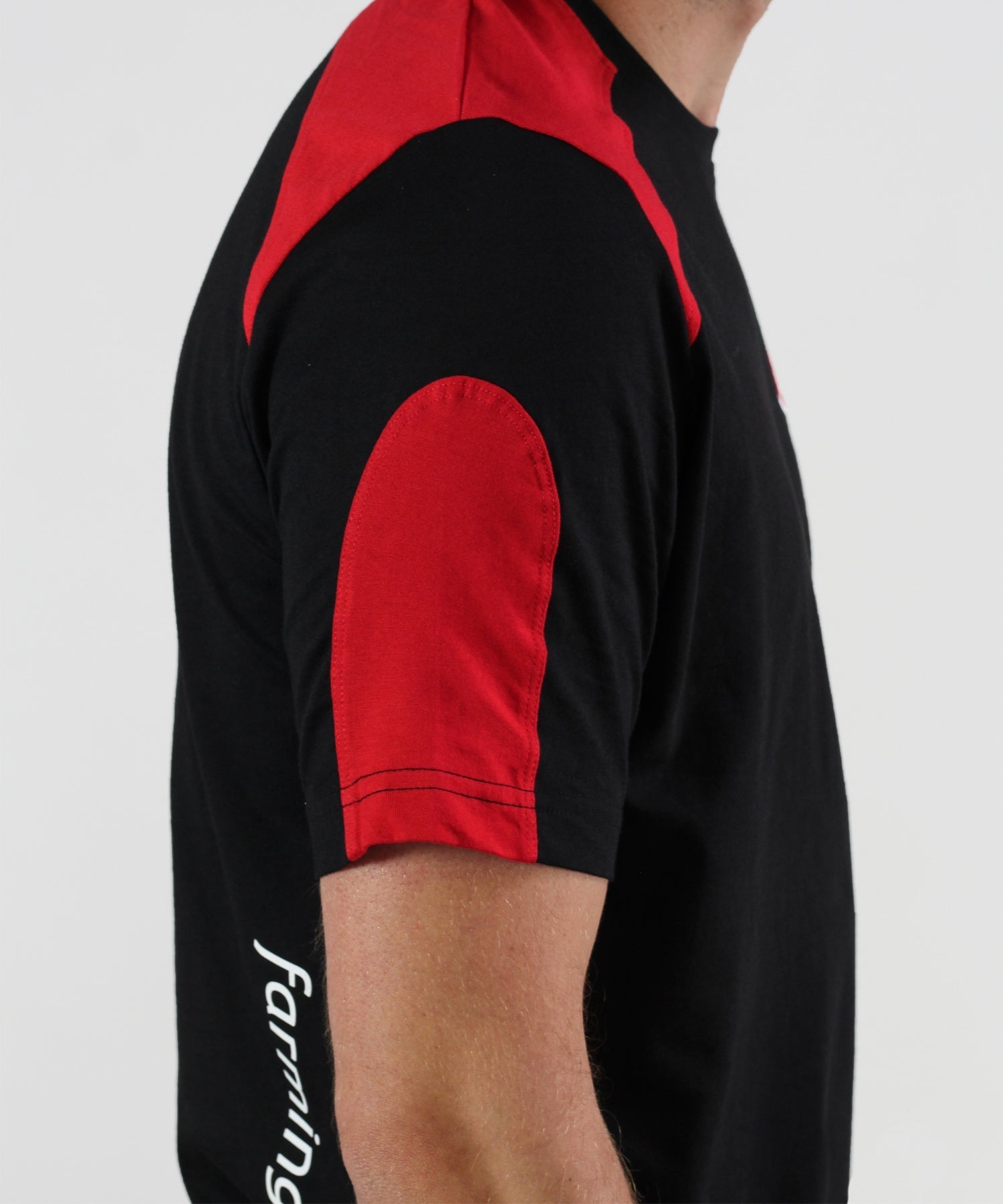 T-shirt unisex zwart - rood