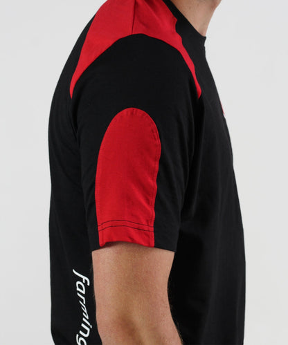 T-shirt unisex zwart - rood